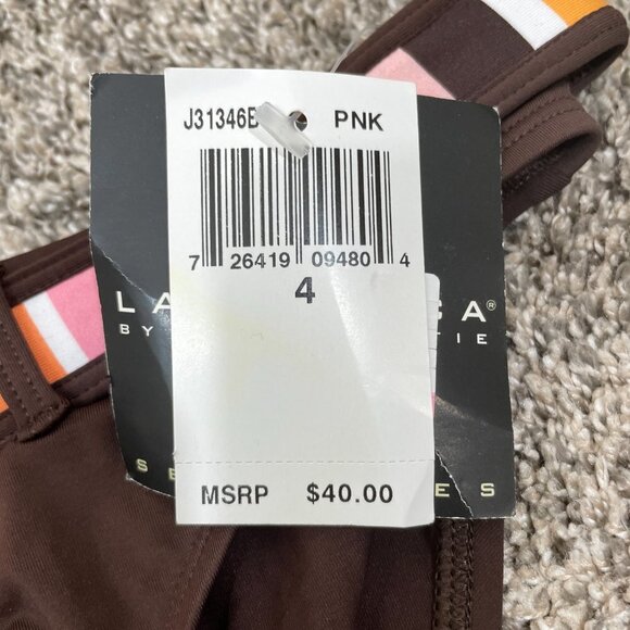 La Blanca By Rod Beattie Bikini Bottom Size 4 Brown/Multicolor Made in USA NEW - Picture 3 of 6